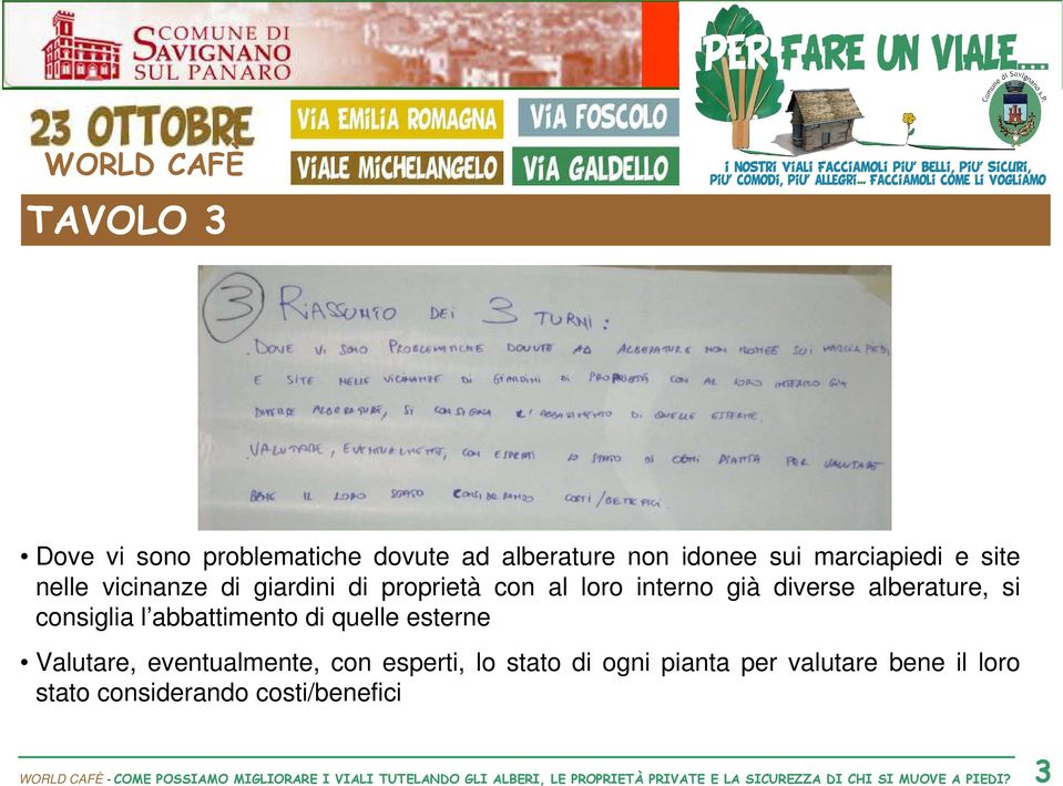 alberature, si consiglia l abbattimento di quelle esterne Valutare, eventualmente, con