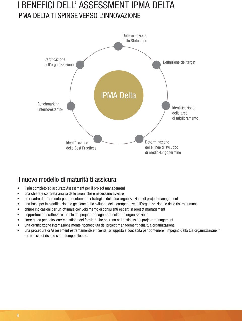 più completo ed accurato per il project management una chiara e concreta analisi delle azioni che è necessario avviare un quadro di riferimento per l orientamento strategico della tua organizzazione