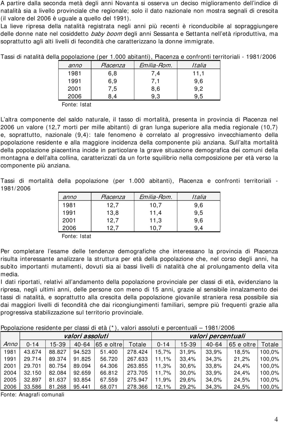 La lieve ripresa della natalità registrata negli anni più recenti è riconducibile al sopraggiungere delle donne nate nel cosiddetto baby boom degli anni Sessanta e Settanta nell età riproduttiva, ma