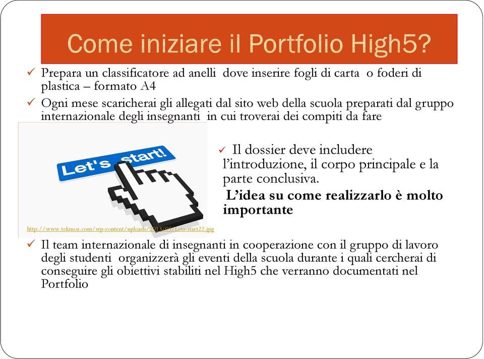 jpg Il dossier deve includere l introduzione, il corpo principale e la parte conclusiva.