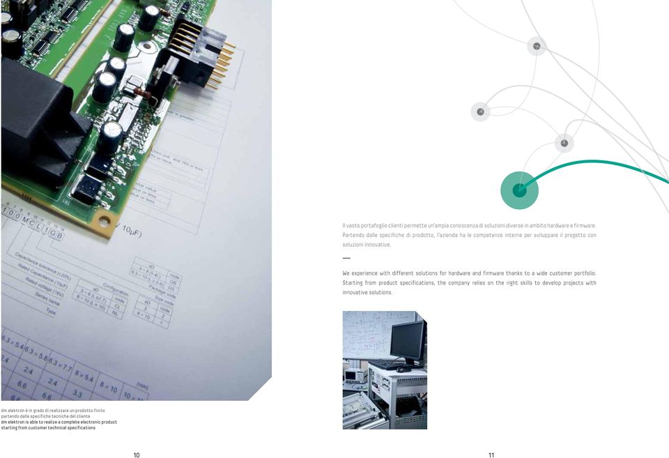 We experience with different solutions for hardware and firmware thanks to a wide customer portfolio.