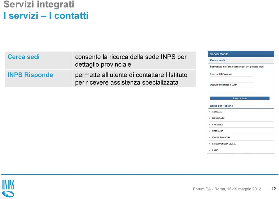 provinciale permette all utente di contattare l Istituto per