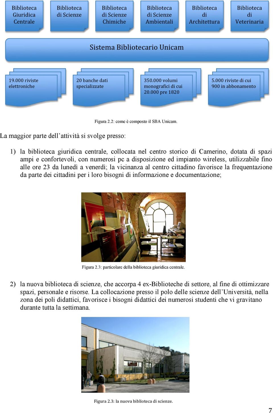 da lunedì a venerdì; la vicinanza al centro cittadino favorisce la frequentazione da parte dei cittadini per i loro bisogni di informazione e documentazione; Figura 2.