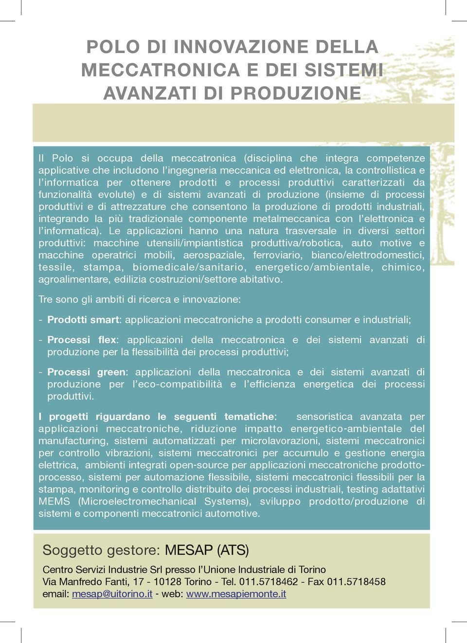 e di attrezzature che consentono la produzione di prodotti industriali, integrando la più tradizionale componente metalmeccanica con l elettronica e l informatica).