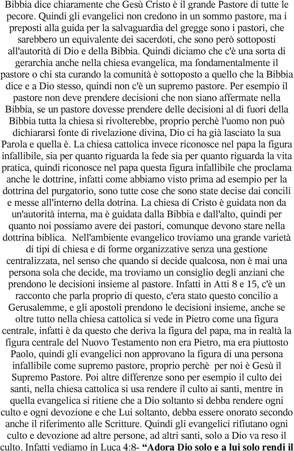 all'autorità di Dio e della Bibbia.