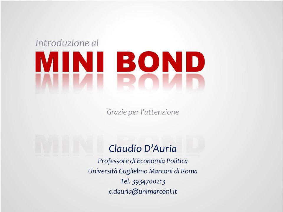 Economia Politica Università Guglielmo