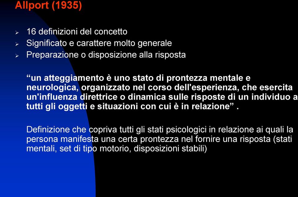 risposte di un individuo a tutti gli oggetti e situazioni con cui è in relazione.