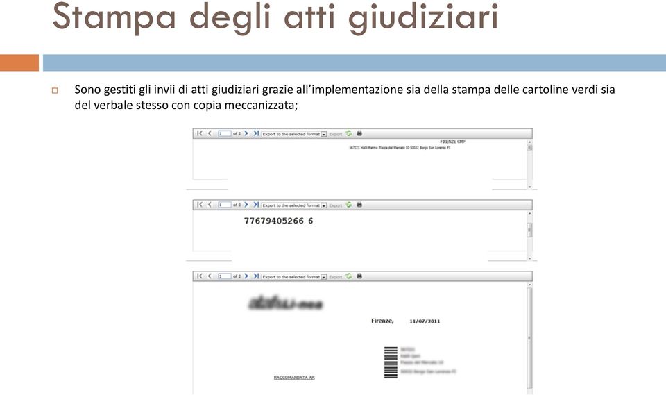 implementazione sia della stampa delle