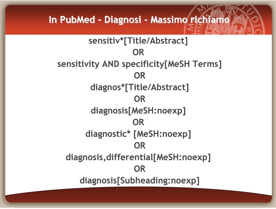 Terms] diagnos*[title/abstract] diagnosis[mesh:noexp]