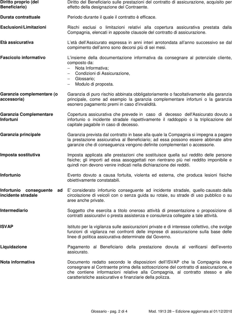 assicurazione, acquisito per effetto della designazione del Contraente. Periodo durante il quale il contratto è efficace.