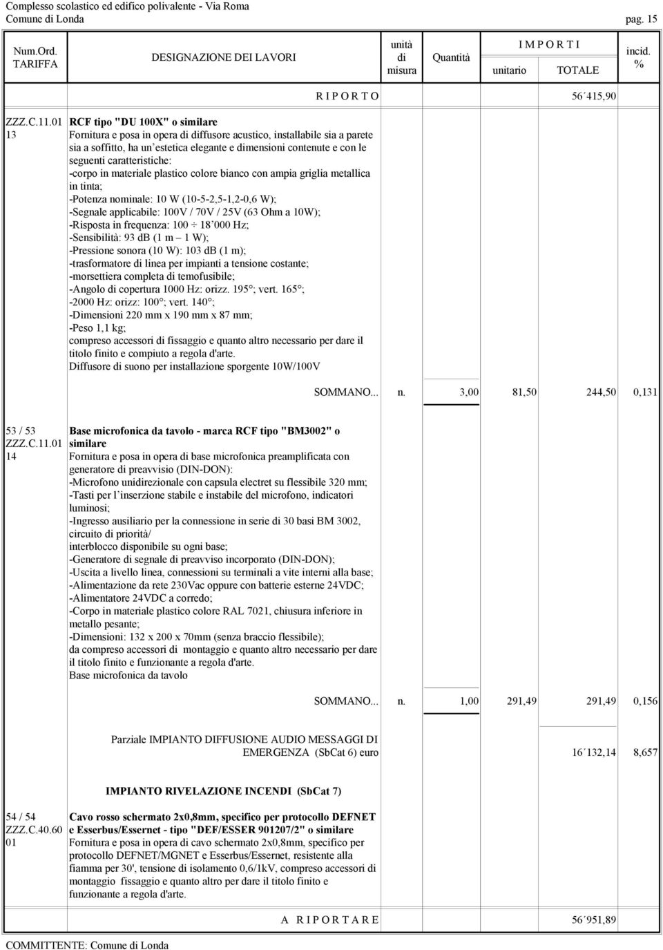 caratteristiche: -corpo in materiale plastico colore bianco con ampia griglia metallica in tinta; -Potenza nominale: 10 W (10-5-2,5-1,2-0,6 W); -Segnale applicabile: 100V / 70V / 25V (63 Ohm a 10W);