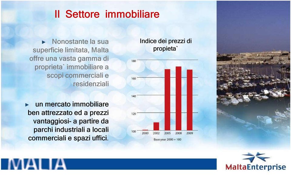 Indice dei prezzi di propieta` un mercato immobiliare ben attrezzato ed a