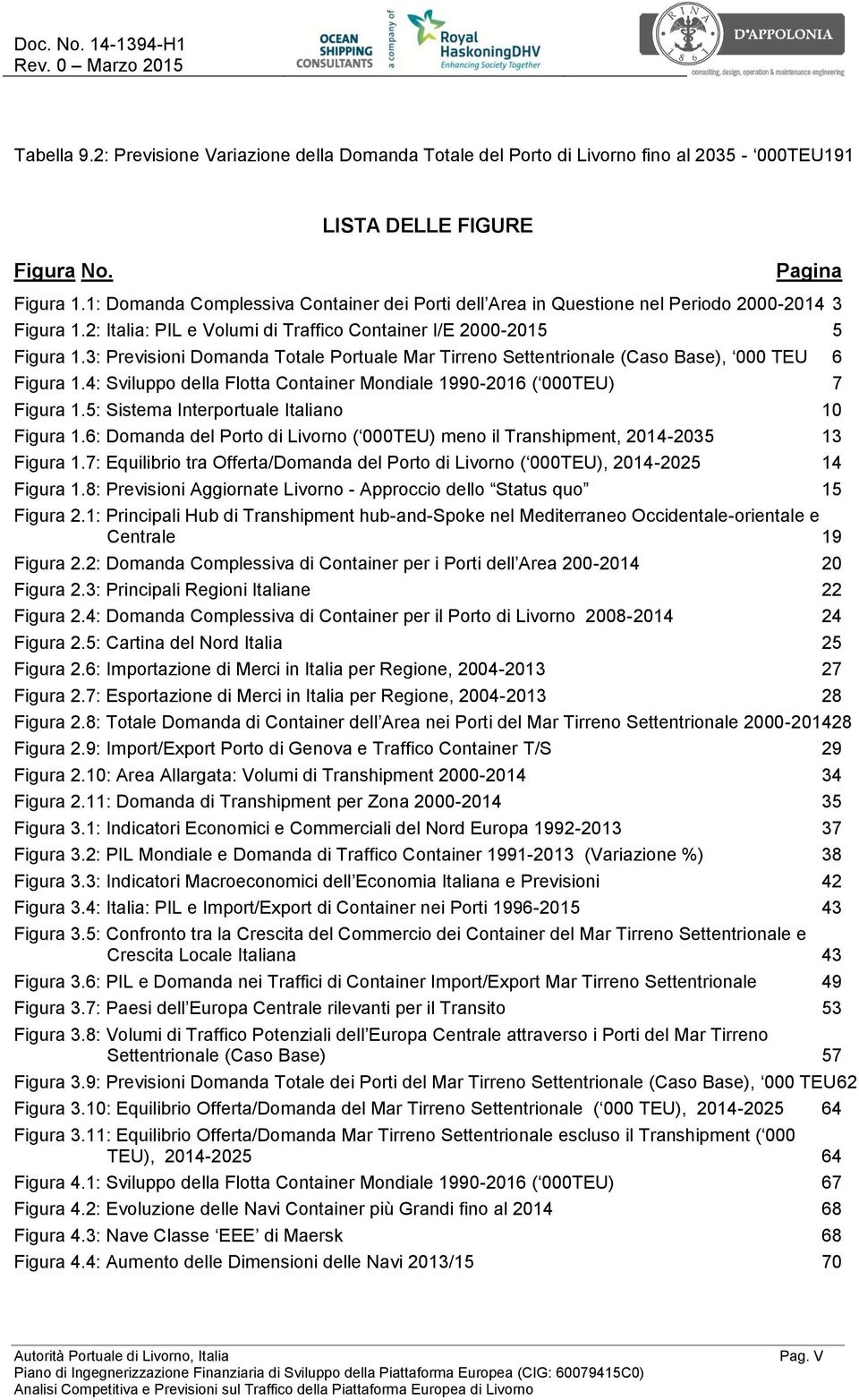 3: Previsioni Domanda Totale Portuale Mar Tirreno Settentrionale (Caso Base), 000 TEU 6 Figura 1.4: Sviluppo della Flotta Container Mondiale 1990-2016 ( 000TEU) 7 Figura 1.