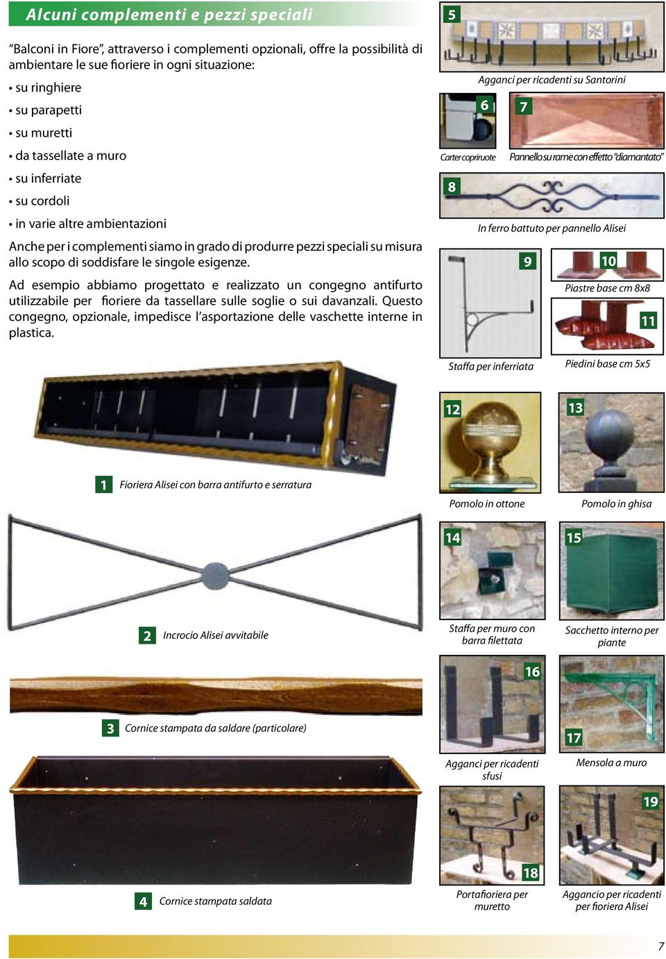 Ad esempio abbiamo progettato e realizzato un congegno antifurto utilizzabile per fioriere da tassellare sulle soglie o sui davanzali.