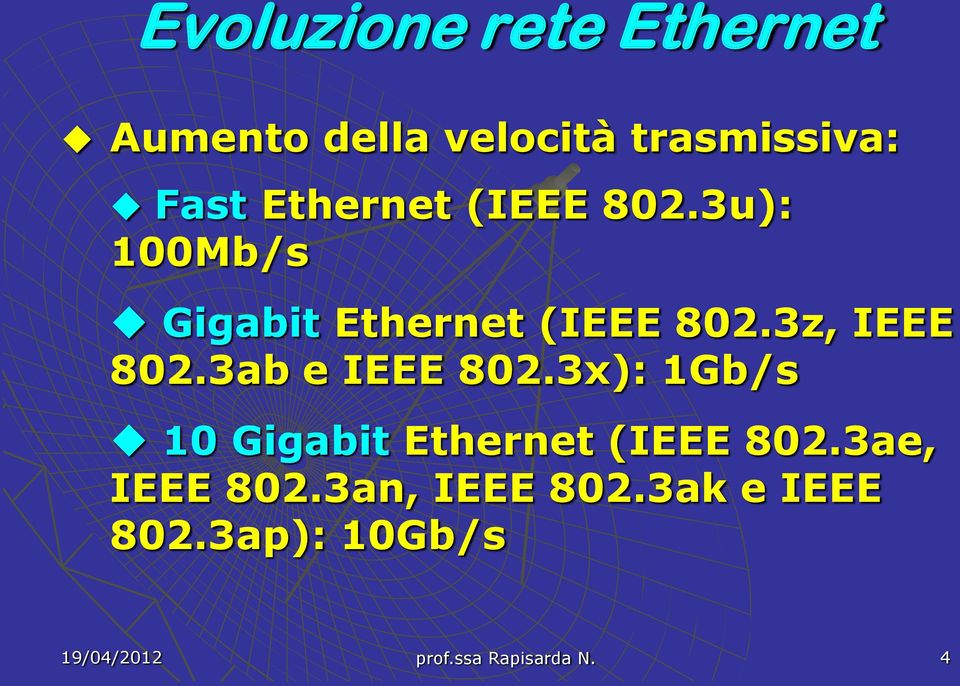 3u): 100Mb/s Gigabit Ethernet (IEEE 802.3z, IEEE 802.