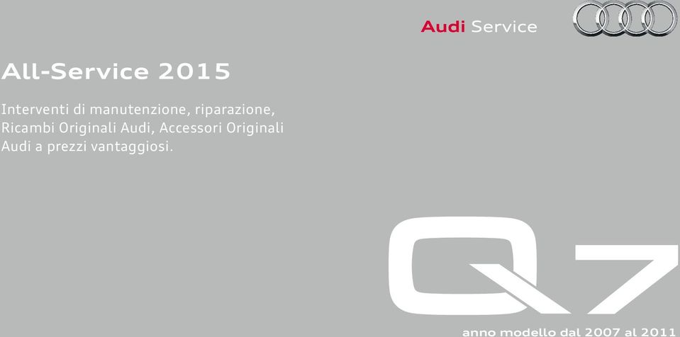 Originali Audi, Accessori Originali