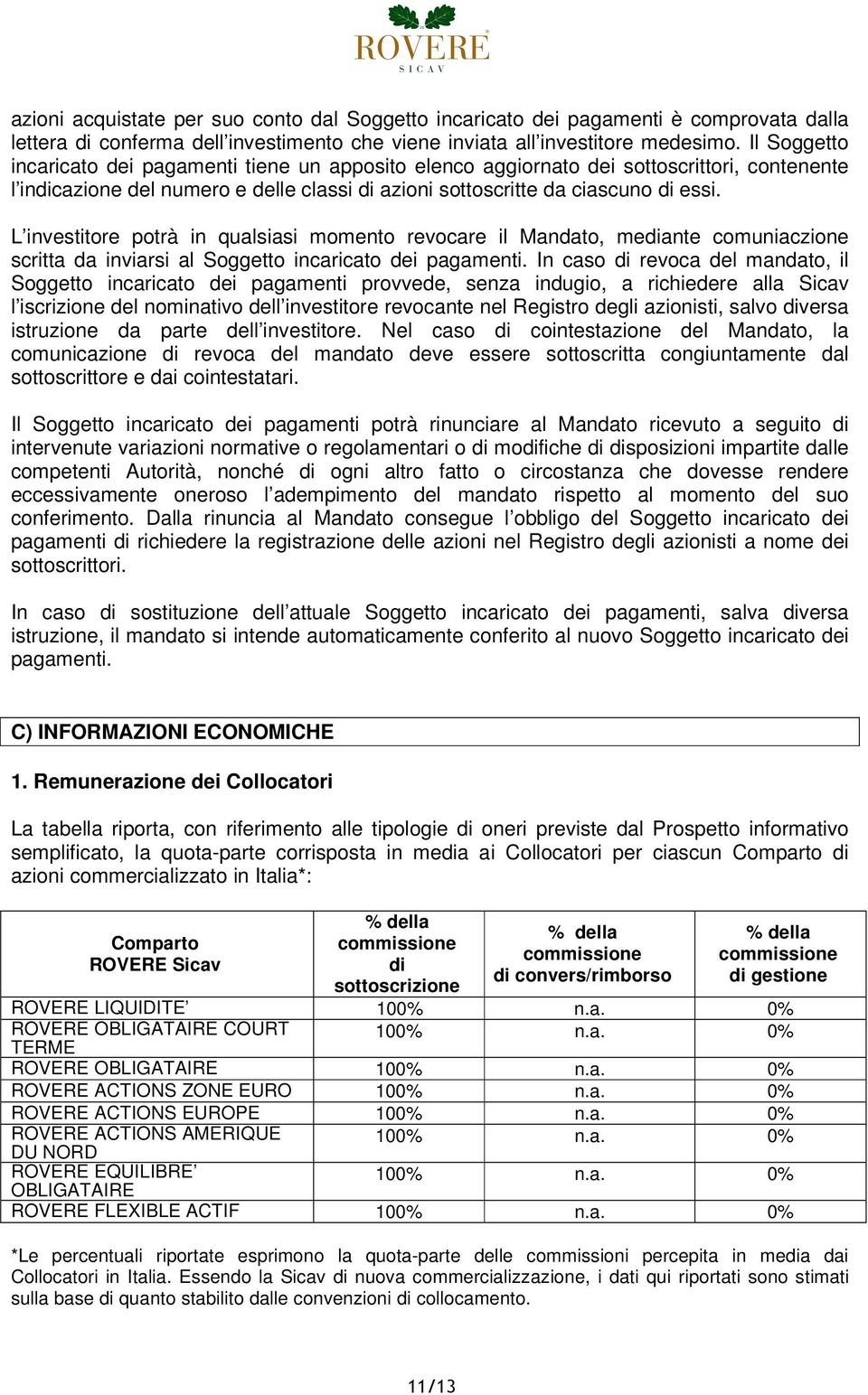 L investitore potrà in qualsiasi momento revocare il Mandato, mediante comuniaczione scritta da inviarsi al Soggetto incaricato dei pagamenti.