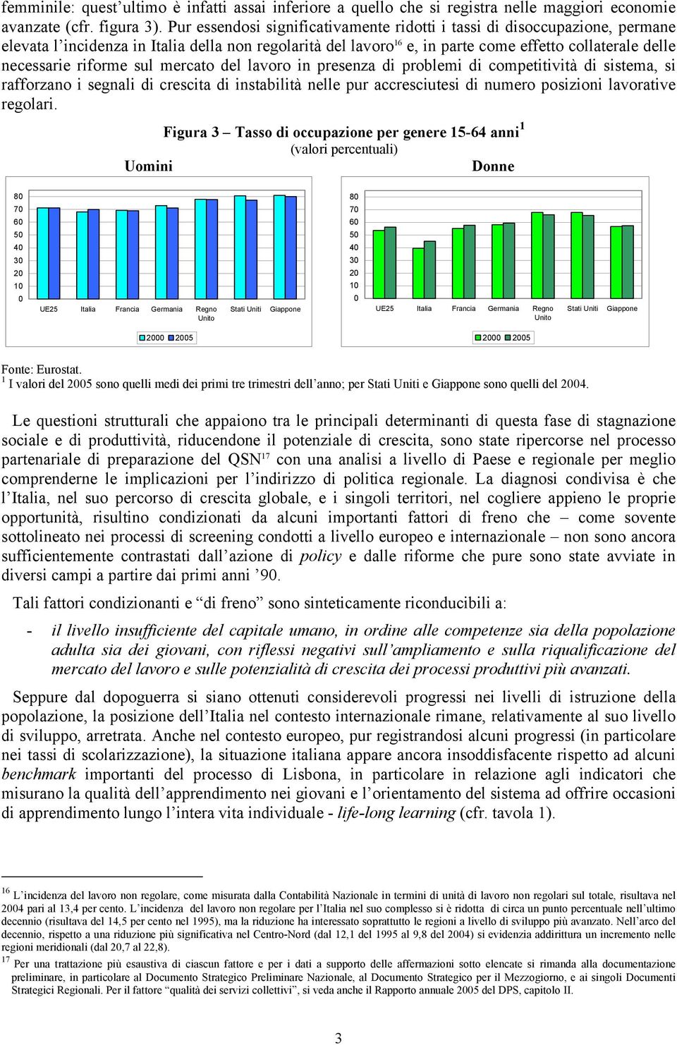 riforme sul mercato del lavoro in presenza di problemi di competitività di sistema, si rafforzano i segnali di crescita di instabilità nelle pur accresciutesi di numero posizioni lavorative regolari.