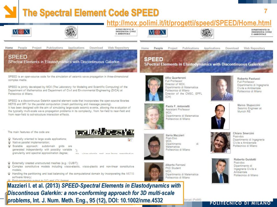 (2013) SPEED-Spectral Elements in Elastodynamics with Discontinous