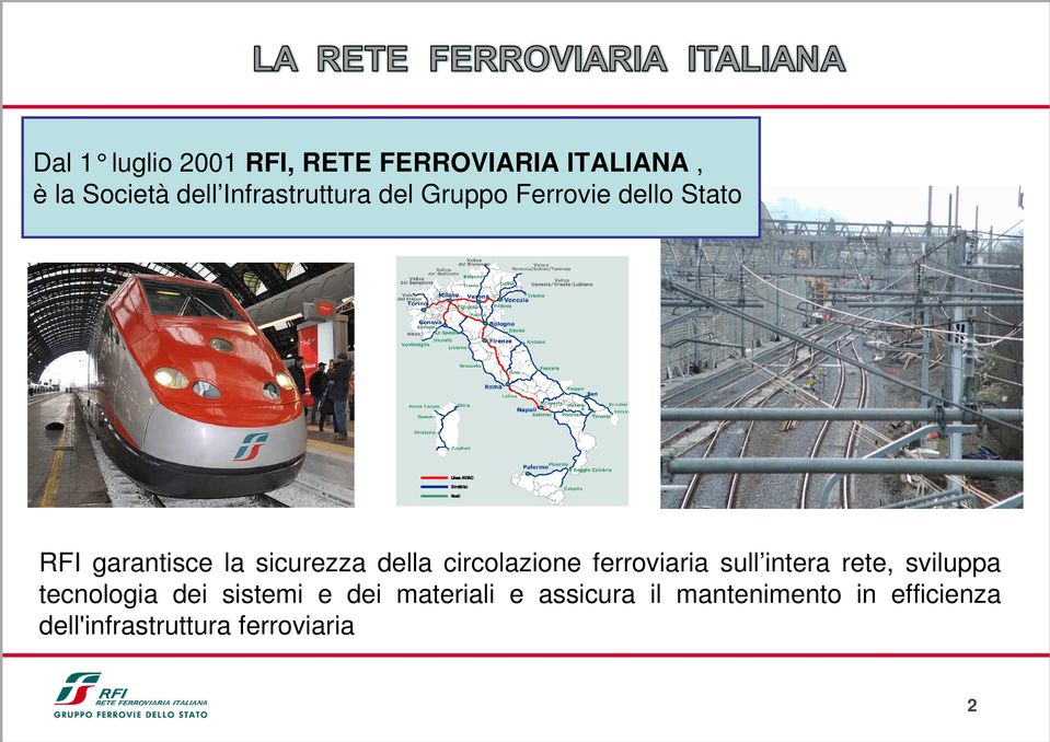 della circolazione ferroviaria sull intera rete, sviluppa tecnologia dei