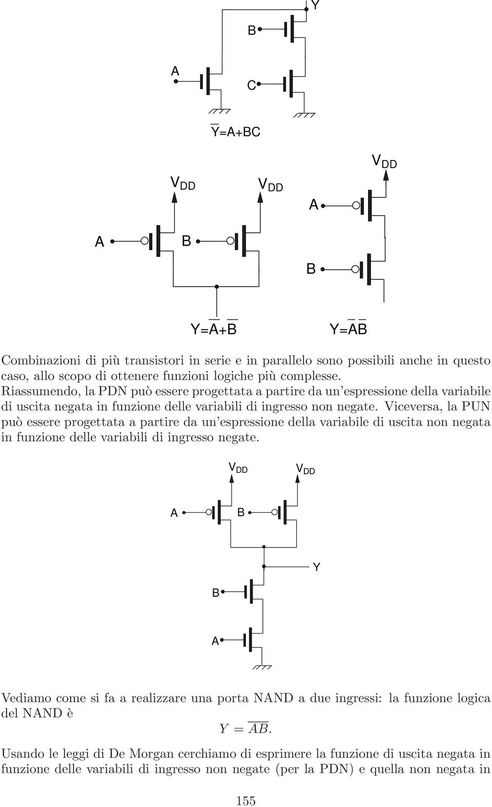 iceversa, la PUN può essere progettata a partire da un espressione della variabile di uscita non negata in funzione delle variabili di ingresso negate.