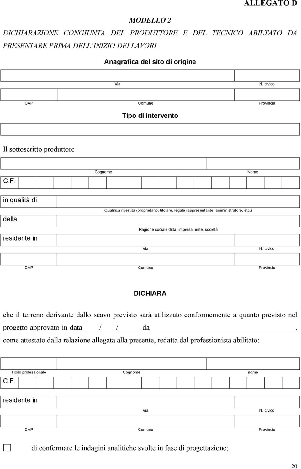 Cognome Nome in qualità di della residente in Qualifica rivestita (proprietario, titolare, legale rappresentante, amministratore, etc.) Ragione sociale ditta, impresa, ente, società Via N.