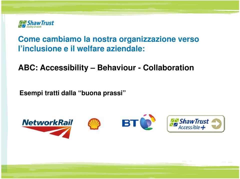 aziendale: ABC: Accessibility Behaviour