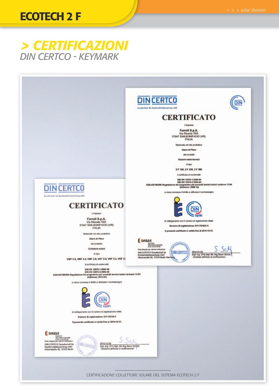 CERTIFICAZIONE