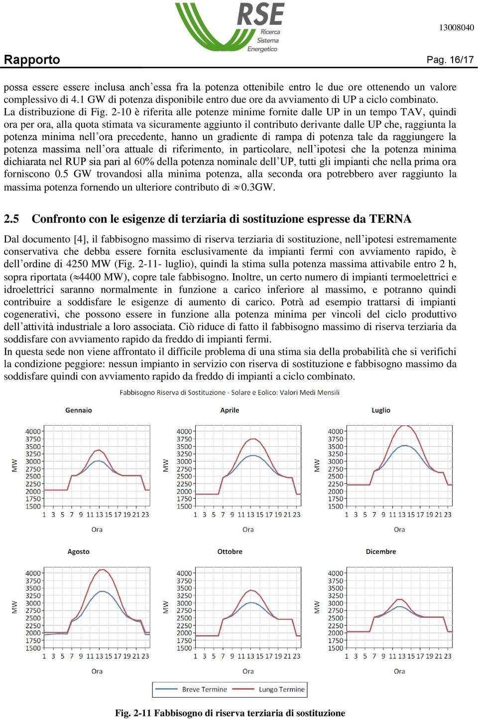 2-10 è riferita alle potenze minime fornite dalle UP in un tempo TAV, quindi ora per ora, alla quota stimata va sicuramente aggiunto il contributo derivante dalle UP che, raggiunta la potenza minima