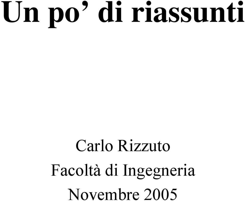 Rizzuto Facoltà