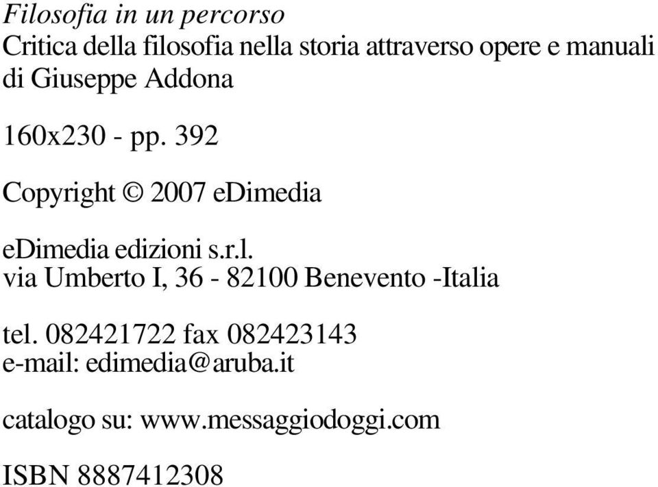 392 Copyright 2007 edimedia edimedia edizioni s.r.l.
