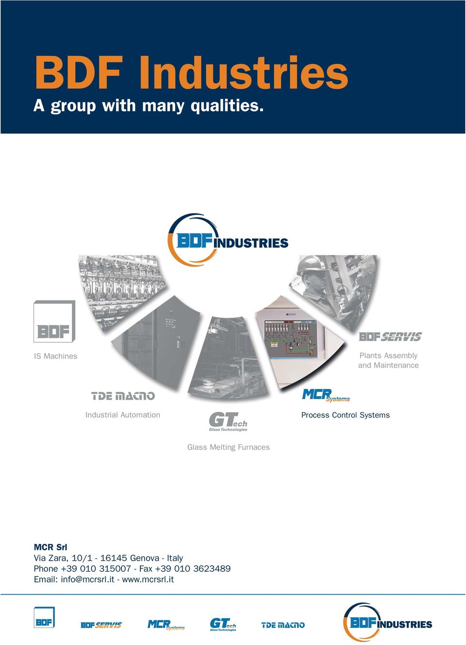 Process Control Systems Glass Melting Furnaces MCR Srl Via Zara,