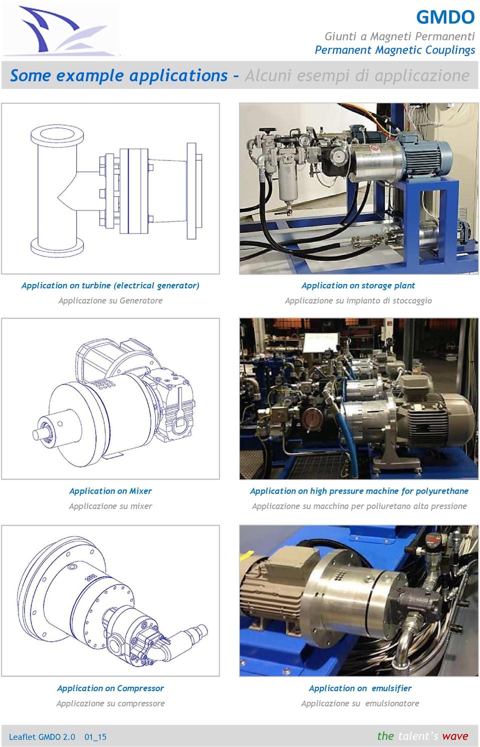 Applicazione su mixer Application on high pressure machine for polyurethane Applicazione su macchina per