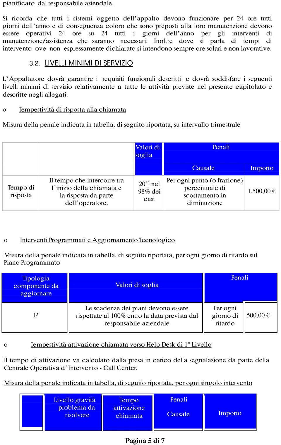 dell ann per gli interventi di manutenzine/assistenza che sarann necessari. Inltre dve si parla di tempi di intervent ve nn espressamente dichiarat si intendn sempre re slari e nn lavrative. 3.2.