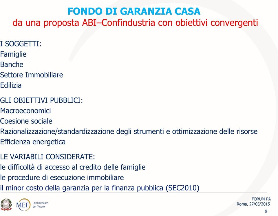 strumenti e ottimizzazione delle risorse Efficienza energetica LE VARIABILI CONSIDERATE: le difficoltà di accesso al