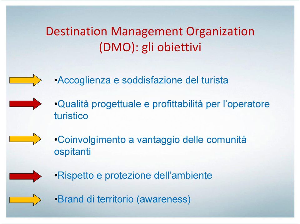 l operatore turistico Coinvolgimento a vantaggio delle comunità