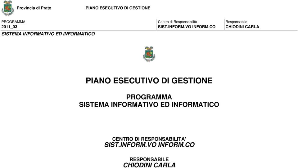 CO CHIODINI CARLA SISTEMA INFORMATIVO ED INFORMATICO PROGRAMMA