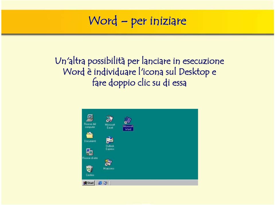 esecuzione Word è individuare