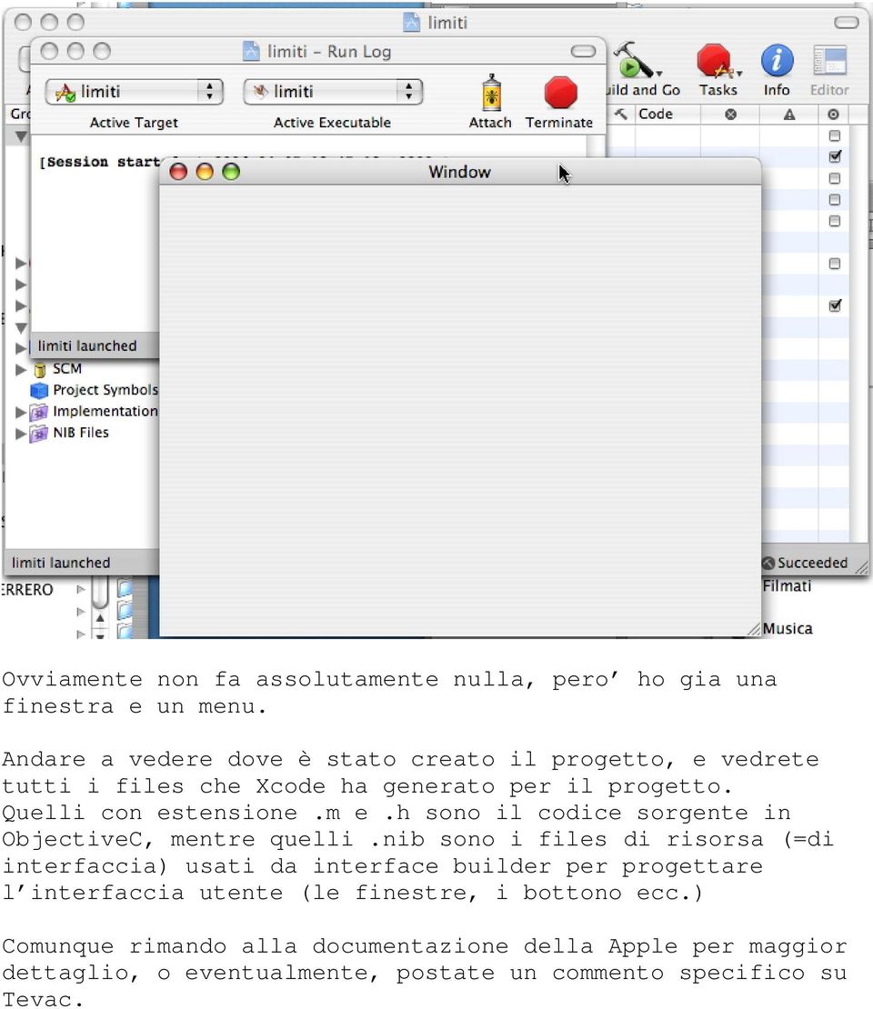 m e.h sono il codice sorgente in ObjectiveC, mentre quelli.