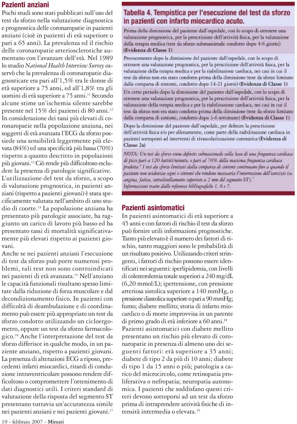 Nel 1989 lo studio National Health Interview Survey osservò che la prevalenza di coronaropatie diagnosticate era pari all 1,5% tra le donne di età superiore a 75 anni, ed all 1,8% tra gli uomini di