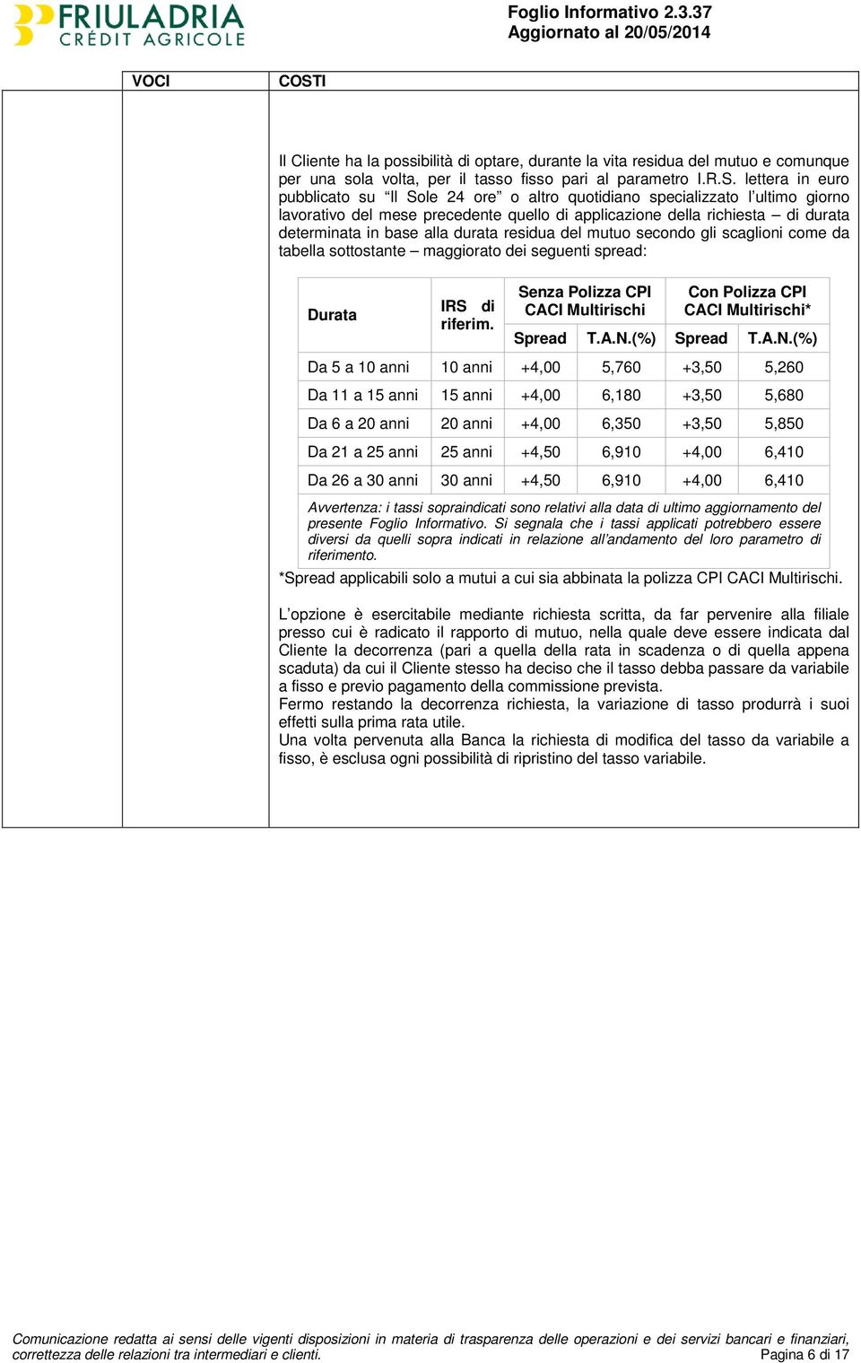 lettera in euro pubblicato su Il Sole 24 ore o altro quotidiano specializzato l ultimo giorno lavorativo del mese precedente quello di applicazione della richiesta di durata determinata in base alla