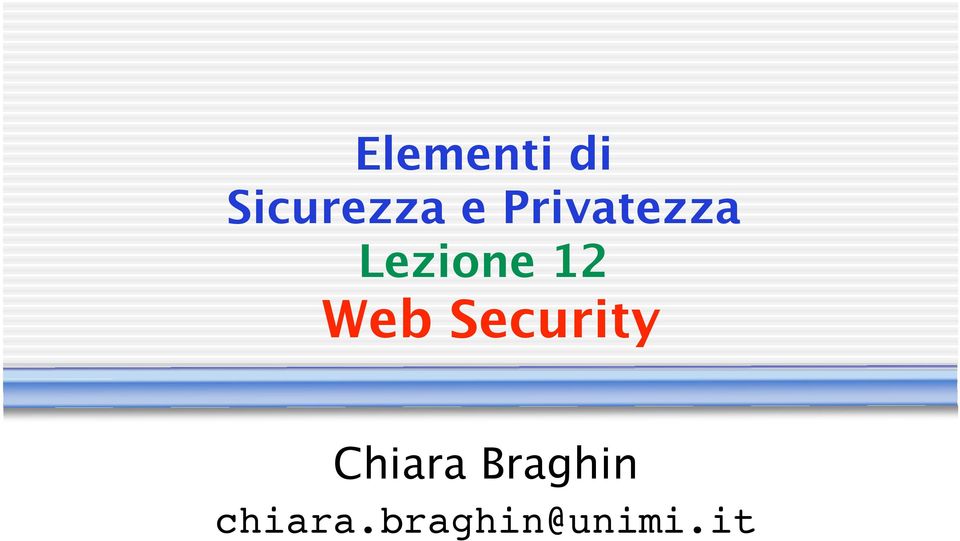 Web Security Chiara