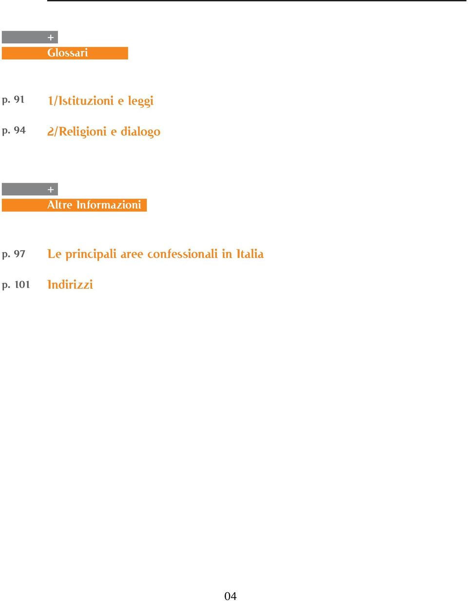 dialogo + Altre Informazioni p. 97 p.