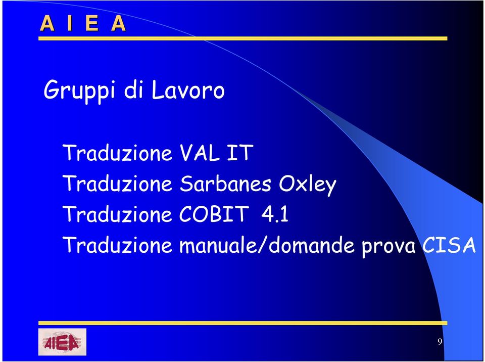 Sarbanes Oxley Traduzione COBIT