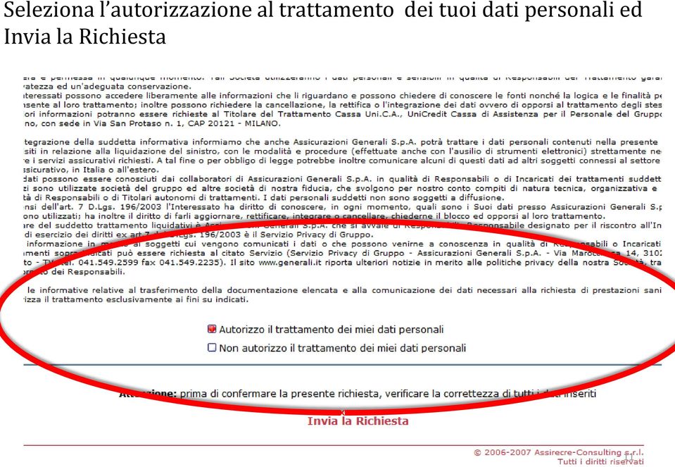 trattamento dei tuoi