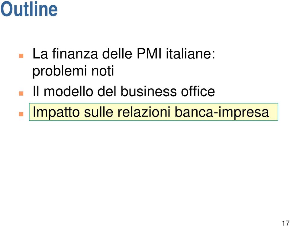 modello del business office