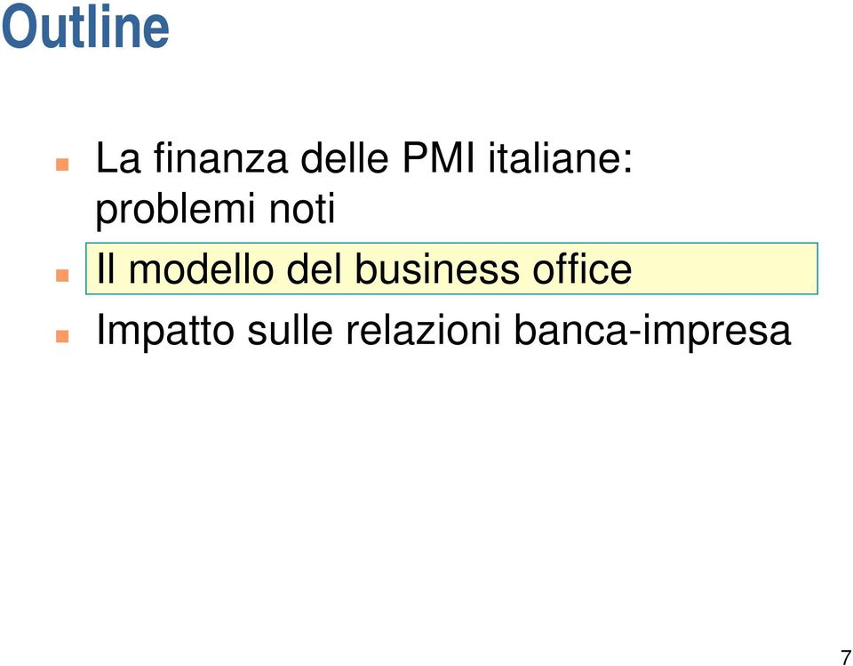 modello del business office