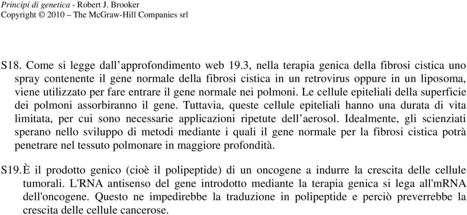 polmoni. Le cellule epiteliali della superficie dei polmoni assorbiranno il gene.