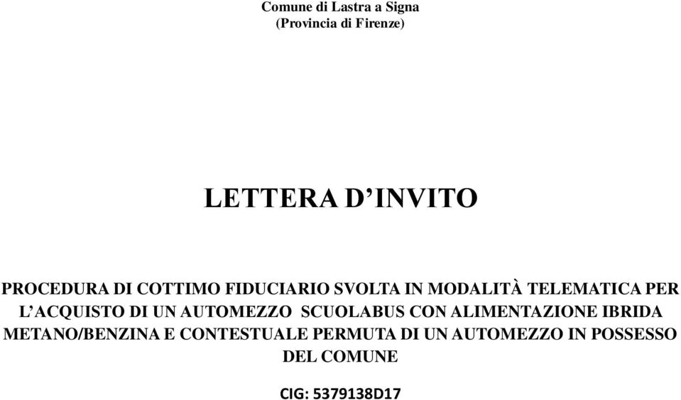 L ACQUISTO DI UN AUTOMEZZO SCUOLABUS CON ALIMENTAZIONE IBRIDA