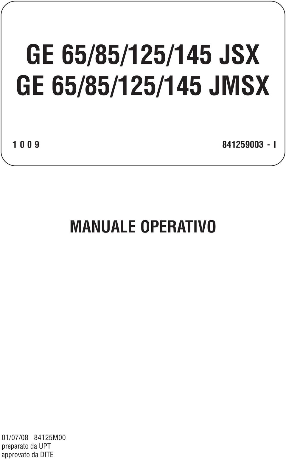 841259003 - I ANUALE OPERATIVO